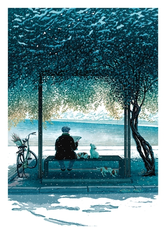 Tùng Lâm - Postcard 6 - Bên hồ Bảy mẫu - A6