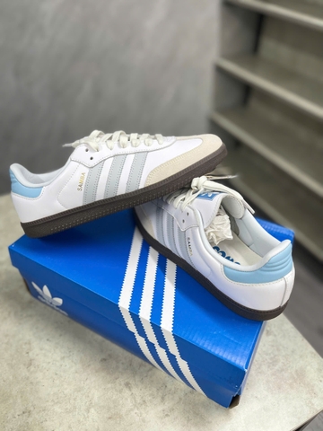 Giày Adidas Samba OG ‘White Halo Blue’ ID2055