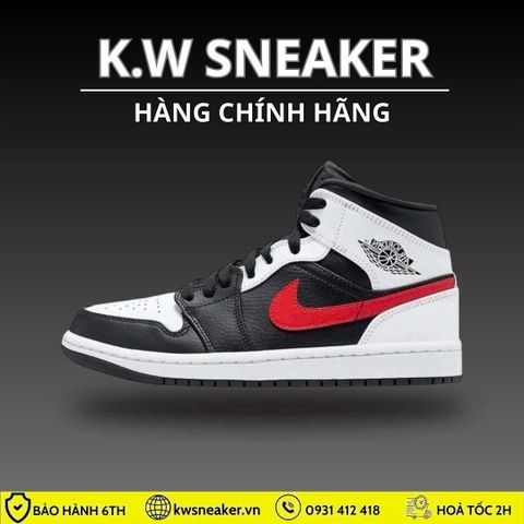 ( Chính Hãng ) Giày Nike Air Jordan 1 Mid ‘Chile Red’ 554724-075