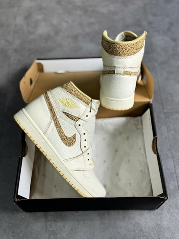 ( Chính Hãng ) Giày Nike Air Jordan 1 Retro High Vibrations Of Naija ‘Beige’ FD8631-100