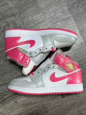 ( Chính hãng )Giày Air Jordan 1 Mid GS 'Platinum Pink' - 555112 109
