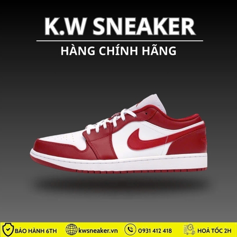 (Chính Hãng) Giày Nike Air Jordan 1 Low 'Gym Red White' 553558-611