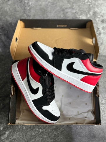 (Chính Hãng) Giày nam Air Jordan 1 Low Black Toe 553558-116