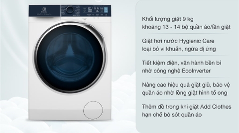 Máy giặt Electrolux Inverter 9 kg EWF9024P5WB (MÀU TRẮNG)