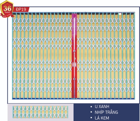 ĐP19 - U XANH - NHÍP TRẮNG - LÁ KEM