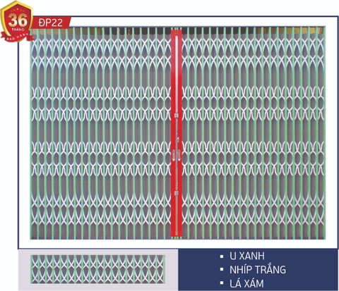 ĐP22 - U XANH - NHÍP TRẮNG - LÁ XÁM