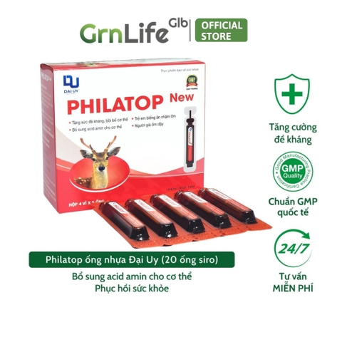 PHILATOP NEW ống nhựa Đại Uy, cho trẻ em biếng ăn chậm lớn còi xương, người già đề kháng kém