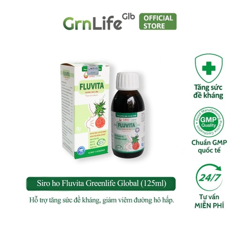 Siro ho cảm cúm Xuyên Tâm Liên FLUVITA Greenlife - Hỗ trợ giảm viêm hô hấp, tăng sức đề kháng