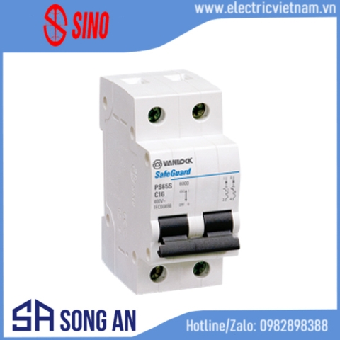 Aptomat MCB PS45N 2P 400V Icu=4.5kA