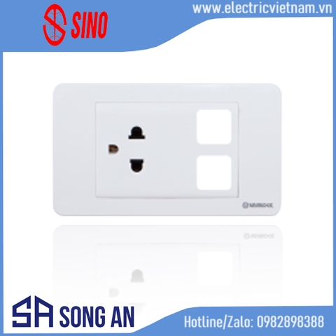 Ổ cắm đơn 3 chấu + 2 công tắc S18A