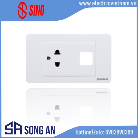 Ổ cắm đơn 3 chấu + 1 công tắc S18A