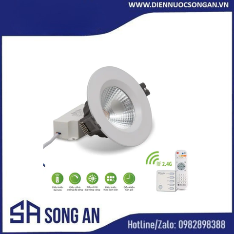 Đèn LED âm trần Downlight COB 110/12W (Điều khiển bằng Remote)