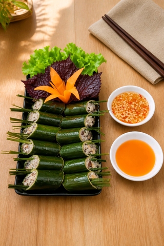 Ốc Nhồi Ống Lam - Vỉ (20ống)