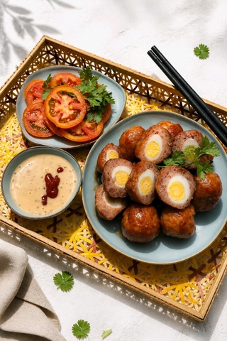 Nem Nướng Trứng Cút - 500gr (15viên)