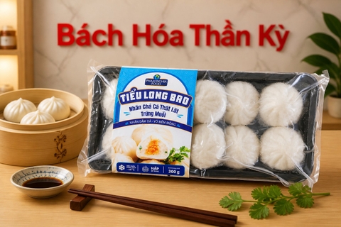 Tiểu Long Bao Thác Lác Trứng Muối - Gói 300gr (10viên)