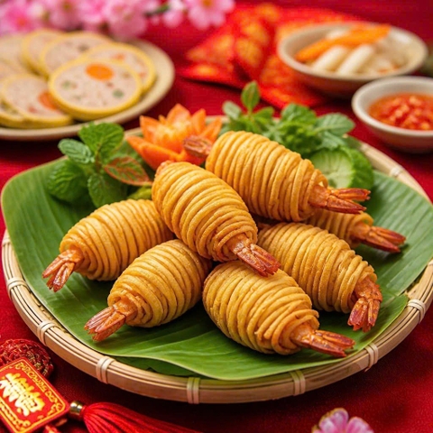 Tôm Cuộn Khoai Tây - 300gr (10con)