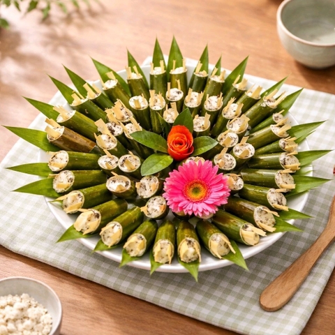 Ốc Nhồi Ống Lam - Vỉ (20ống)