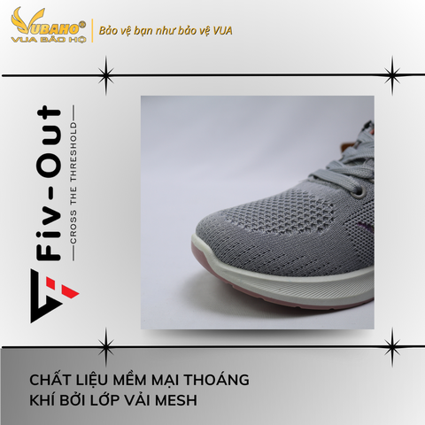 Giày  thể thao siêu nhẹ FIV OUT G2211 FV11 Super light gray sneakers