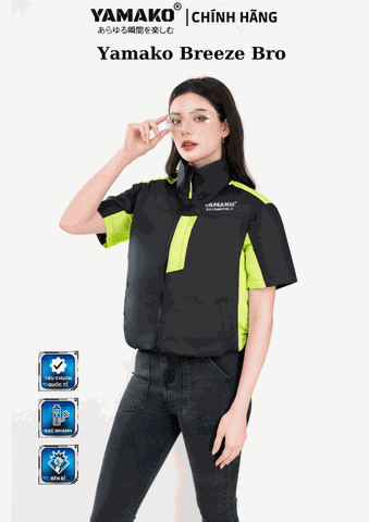 BỘ ÁO ĐIỀU HÒA NGẮN TAY YAMAKO HERO LIGHT 18V - 20.000 MAH- BREEZE PRO