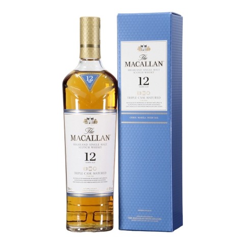 Rượu whisky đơn Scotland Macallan 12 năm - Triple Cask Matured - Fine Oak