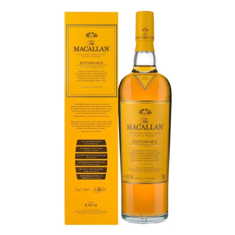 Rượu whisky đơn Scotland Macallan No3 / Macallan Edition Collection