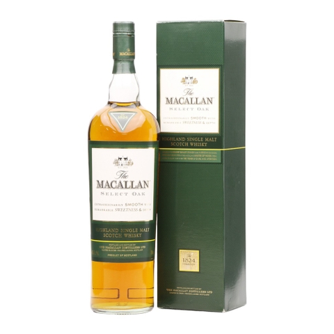 Rượu whisky đơn Scotland Macallan Select Oak / Macallan 1824 Collection