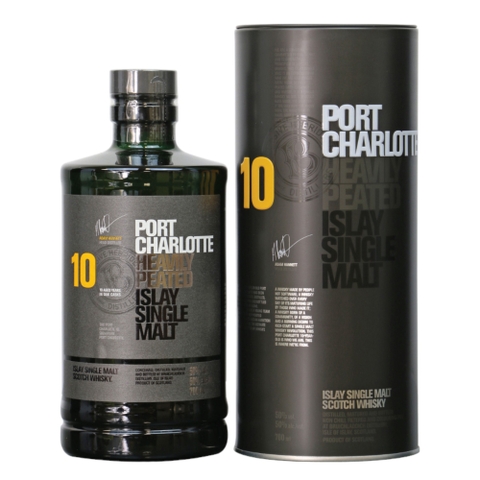 Rượu whisky đơn Scotland Bruichladdich Port Charlotte Heavily Peated 10 năm
