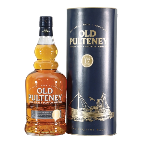Rượu whisky đơn Scotland Old Pulteney 17 năm