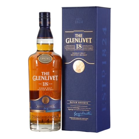 Rượu whisky đơn Scotland The Glenlivet 18 năm