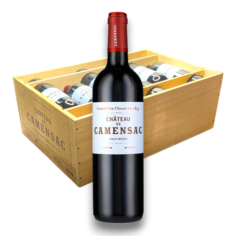 Rượu vang đỏ Pháp Chateau De Camensac Haut Medoc 2016 hộp quà tặng gỗ 12 chai / GCT1