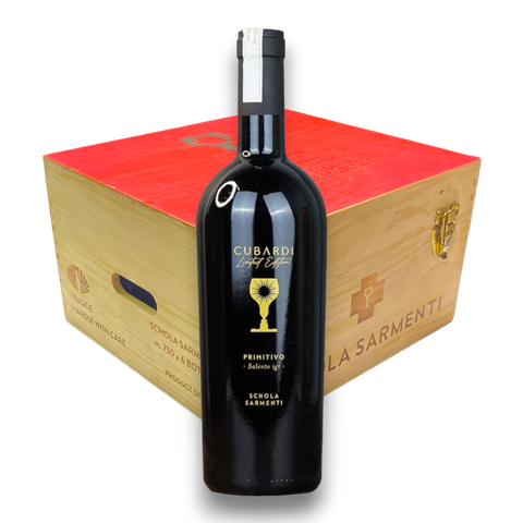 Rượu vang đỏ Ý Cubardi Schola Sarmenti 2019 - Limited Edition hộp quà tặng gỗ 6 chai / GCT1