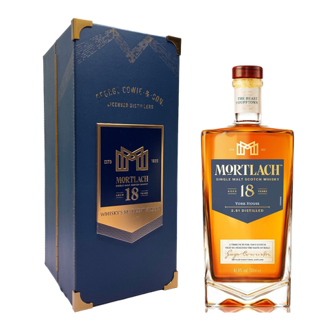 Rượu whisky đơn Scotland Mortlach 18 năm - York House hộp quà tặng F23