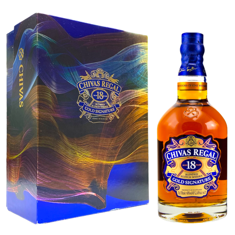 Rượu whisky pha trộn Scotland Chivas Regal 18 năm Gold Signature - hộp quà tặng F19