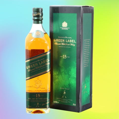 Rượu whisky pha trộn Scotland Johnnie Walker Green Label Green Label Pure Malt 15 năm