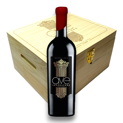 Thùng gỗ 6 chai rượu vang đỏ Ý Ave Imperatore - 750ml / 17%