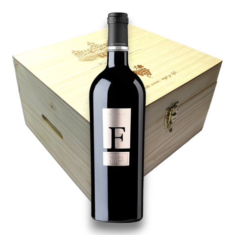 Thùng gỗ 6 chai rượu vang đỏ Ý F Negroamaro - Vintage 2020 - 750ml / 15% / DTF Ý / K41D
