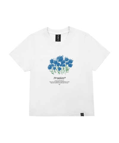 BLUE FLOWERS BABY TEE