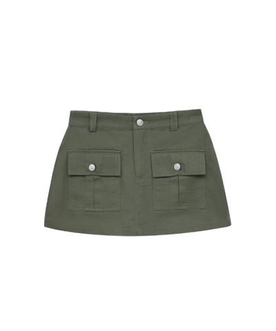 KAKI BOX SKIRT