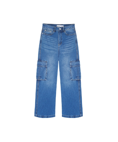 DENIM CARGO JEANS