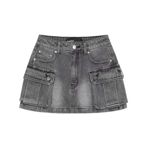 CARGO DENIM SKIRT