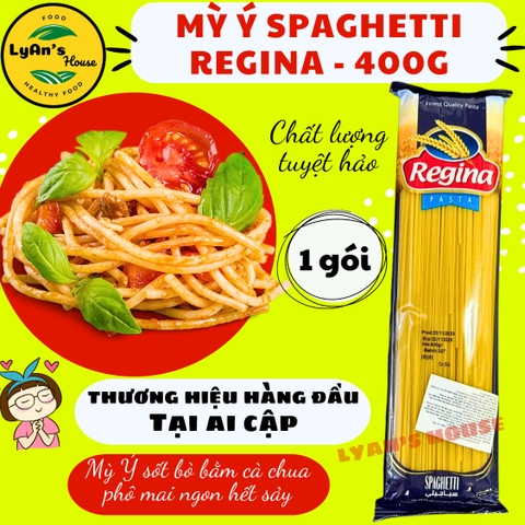 Mỳ Ý Spaghetti REGINA 400g – Sợi Mỳ Ý Dẻo Ngon, Chuẩn Vị Ý