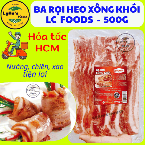 Ba Rọi Xông Khói 500g Bacon LC Foods – Ba Chỉ Heo Nhập Khẩu – Giá Sỉ – Giao Nhanh
