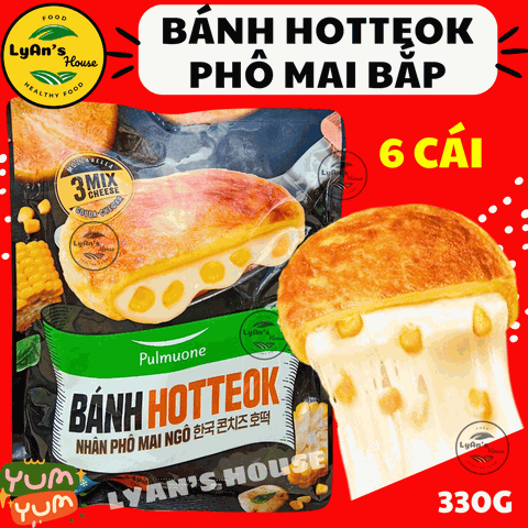 Bánh Hotteok Phô Mai Ngô Pulmuone 330g (6 Cái) – Bánh Hàn Quốc Ngon
