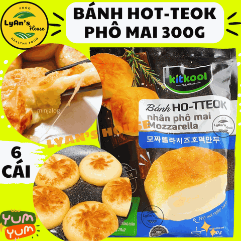 HOTTTEOK Bánh Nếp Phô Mai Kitkool 300g – 6 Cái Bánh Hàn Quốc Ngon Tan Chảy