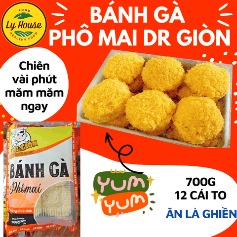 Bánh Gà Phô Mai Dr Giòn 700g (12 Cái) | Giòn Tan, Nhân Phô Mai Béo Béo