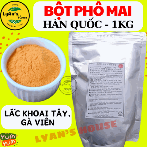 Bột Phô Mai Hàn Quốc 1kg – Vị Ngon Đậm Đà, Giá Sỉ