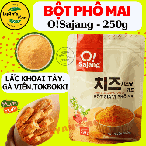 Bột Phô Mai O Sajang 250g | Vị Phô Mai Đậm Đà Cho Ăn Vặt & Món Chiên