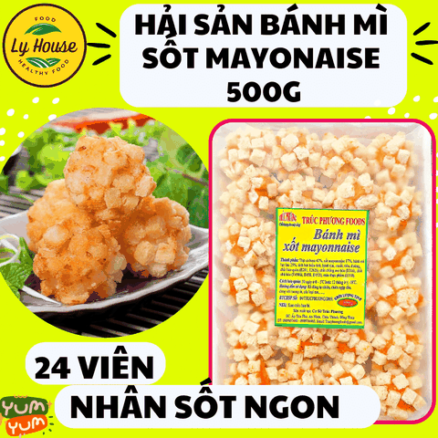 Hải Sản Bánh Mì Sốt Mayonaise Trúc Phương 500g (24 Viên) – Giòn Ngon, Tiện Lợi