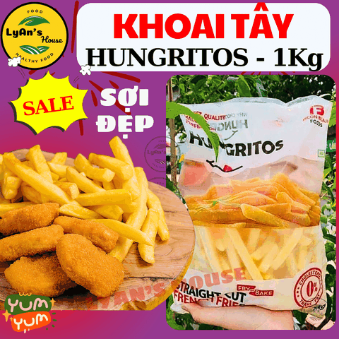 Khoai Tây Hungritos 1kg | Khoai Tây Chiên Vàng Giòn, Tiện Lợi Cho Quán Ăn – Giá Sỉ, Giao Nhanh