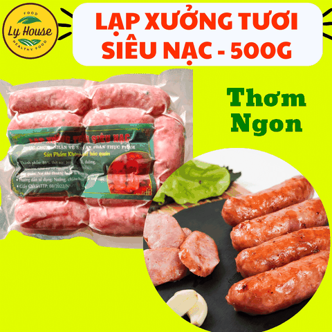 Lạp Xưởng Tươi Siêu Nạc 500g | Ít Mỡ, Thơm Ngon, Giá Sỉ